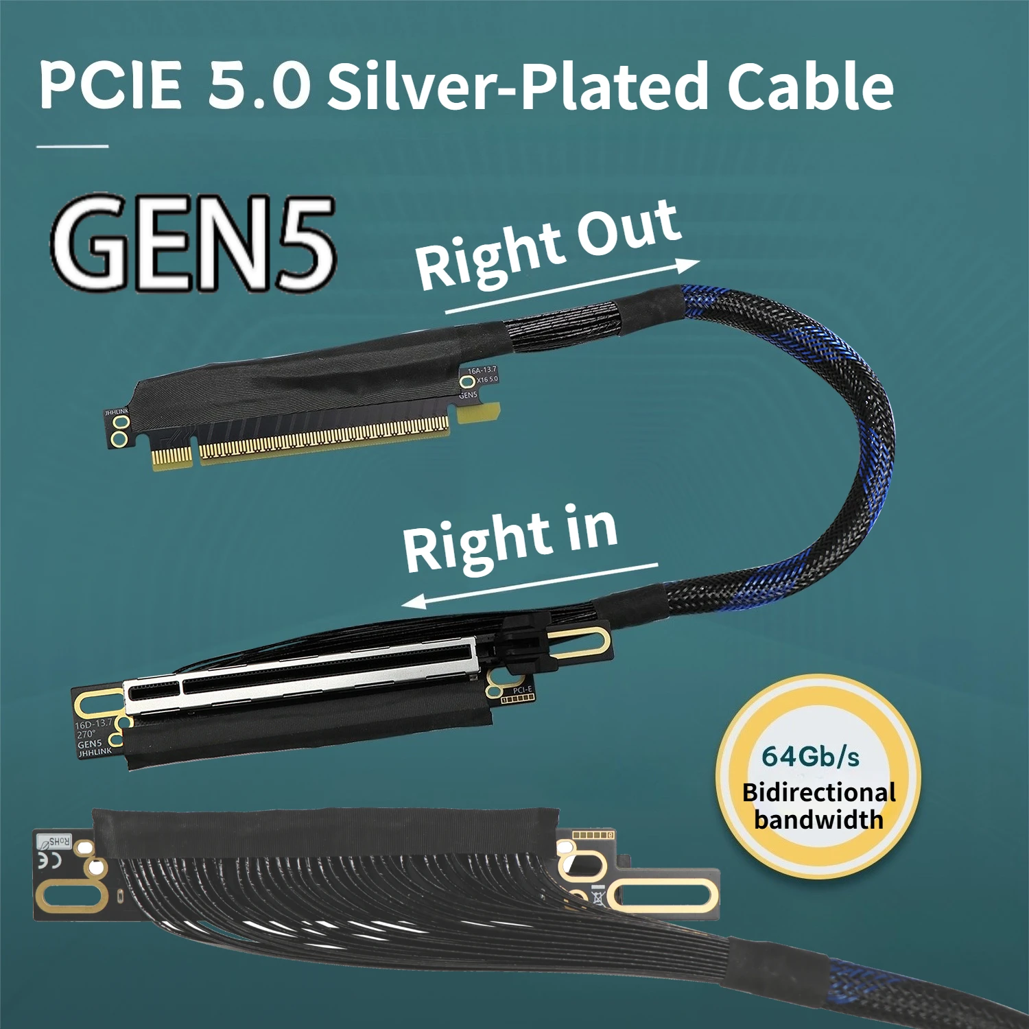 直角折り返し型、PCIe 5.0 X16グラフィックスカード - Pcie 5.0 Gpu Riser Cable のレビューと価格